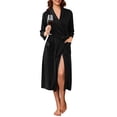 thumbnail image 1 of Ekouaer Robes for Women Long Waffle Knit Bathrobe Lightweight Kimono Robe Soft Shawl Collar Spa Robes with Pockets, 1 of 7