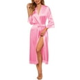 thumbnail image 1 of Ekouaer Satin Robes for Women Silk Kimono Bathrobe for Bride Long Bridesmaids Wedding Party Loungewear Sleepwear, 1 of 6