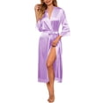 thumbnail image 1 of Ekouaer Satin Robes for Women Silk Kimono Bathrobe for Bride Long Bridesmaids Wedding Party Loungewear Sleepwear, 1 of 6