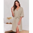 thumbnail image 1 of Ekouaer Short Robes for Women Lightweight Kimono Robes Knit Bathrobe Soft Sleepwear with Pockets, 1 of 5