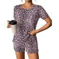 thumbnail image 1 of Ekouaer Summer Pajama Set for Women with Pockets - Soft Stretch Lounge Sets for Women Sleepwear Shorts & Top with Elastic Cuffs, 1 of 5