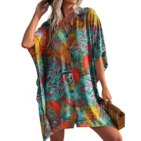 Ekouaer Swim Cover Up for Women Swimsuit Coverups Bikini Beach Cover Up Pool Beachwear Swimwear