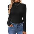 thumbnail image 1 of Ekouaer Turtleneck Shirt Women Long Sleeve Mock Neck Slim Fit Tops Thermal Base Layer Soft Lightweight Stretch Undershirts, 1 of 7
