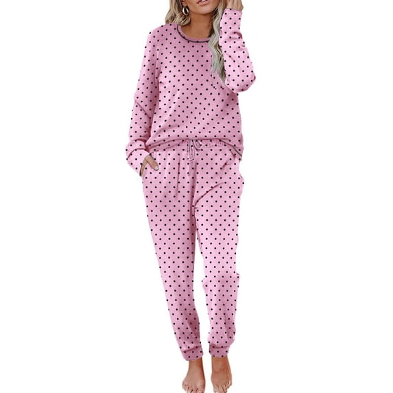 Ekouaer Valentine' Pajamas Women' Long Sleeve Pj Set Soft 2 Piece Loungewear Sleepwear with Jogger Pants