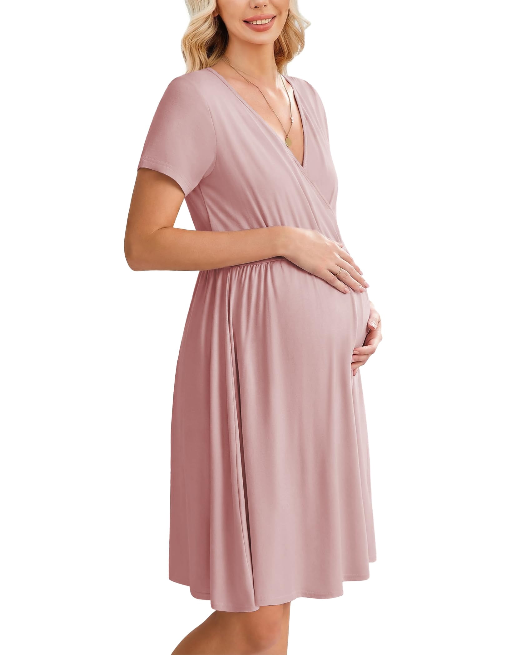 3 in 1 dress for ladies Ekouaer Labor and Delivery Gown Split Front Flap Maternity Hospital Nursing Nightgown latest african dresses 2024