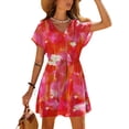 thumbnail image 1 of Ekouaer Women' Cover Ups Casual Swimsuit Coverups Flowy Tie Waist Beach Cover Up Dress, 1 of 5