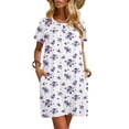 thumbnail image 1 of Ekouaer Women Nightgowns Short Sleeve Sleepwear Soft Pajama Dress Sleep Shirt Nightshirt, 1 of 5