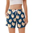 thumbnail image 1 of Ekouaer Women' Pajama Bottoms Soft Sleep Shorts Ruffle Pj Short with Pockets, 1 of 6