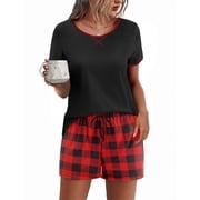 Ekouaer Women Pajama Set Casual Short Set