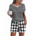 thumbnail image 1 of Ekouaer Women Pajama Set Casual Short Set, 1 of 6