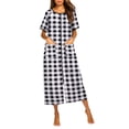 thumbnail image 1 of Ekouaer Women Robes Zipper Front Short Sleeve Full Length Housecoat with Pockets Loungewear, 1 of 6