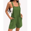 thumbnail image 1 of Ekouaer Women' Rompers Jumpsuits Sleeveless Adjustable Ribbed Knit Vacation Beach Travel Overall Shorts Outfits, 1 of 6