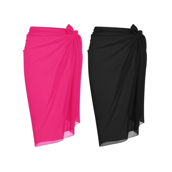 Ekouaer Women Sarong Swimsuit Coverups Chiffon Long Bikini Wraps Sheer Beach Bathing Suit Cover Up