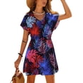 thumbnail image 1 of Ekouaer Women's Cover Ups Casual Swimsuit Coverups Flowy Tie Waist Beach Cover Up Dress, 1 of 5