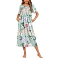 thumbnail image 1 of Ekouaer Women's House Dress with Pockets Long Nightgowns for Women House Dress Moo Moos for Women, 1 of 6