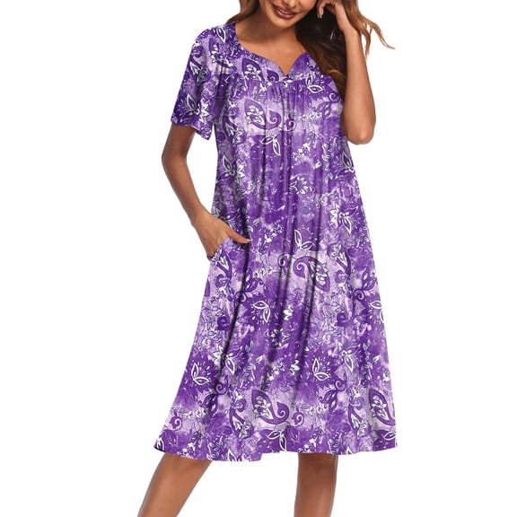 Ekouaer Women's House Dress with Pockets
