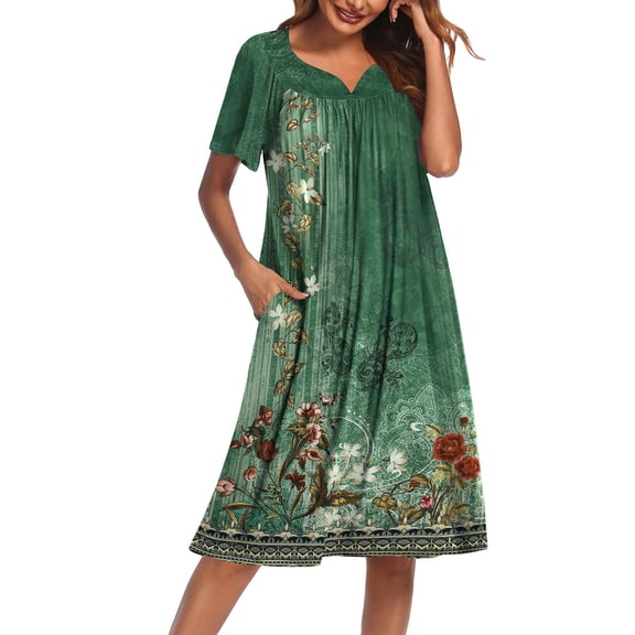 Ekouaer Women's House Dress with Pockets
