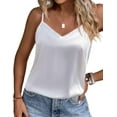 thumbnail image 1 of Ekouaer Women's Lace Pajama Tank Tops V Neck Camisole Soft Spaghetti Strap Tops Loose Sleepwear, 1 of 7
