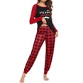 thumbnail image 1 of Ekouaer Women's Pajama Set Christmas Pjs Long Sleeve Print Tops and Pajamas Pants Soft Sleepwear Set, 1 of 6