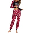 thumbnail image 1 of Ekouaer Women's Pajama Set Christmas Pjs Long Sleeve Print Tops and Pajamas Pants Soft Sleepwear Set, 1 of 6