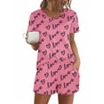 thumbnail image 1 of Ekouaer Women's Pajama Sets Short Sleeve Pjs 2 Piece Top and Shorts Sleepwear Comfy Soft Lounge Sets with Pockets, 1 of 7