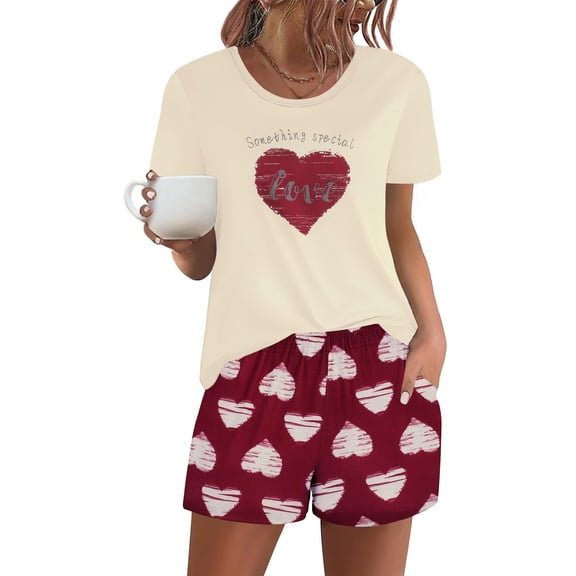 Ekouaer Women's Pajama Sets Short Sleeve Pjs 2 Piece Top and Shorts Sleepwear Comfy Soft Lounge Sets with Pockets