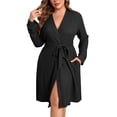 thumbnail image 1 of Ekouaer Women's Plus Size Robe Waffle Knit Bathrobe Short Lightweight Kimono Robes with Pockets Maternity Robe, 1 of 6