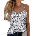thumbnail image 1 of Ekouaer Women's Spaghetti Straps Tank Tops V Neck Satin Camisole Sleeveless Cami Soft Shirt Tops Blouse, 1 of 5
