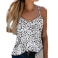 thumbnail image 1 of Ekouaer Women's Spaghetti Straps Tank Tops V Neck Satin Camisole Sleeveless Cami Soft Shirt Tops Blouse, 1 of 5