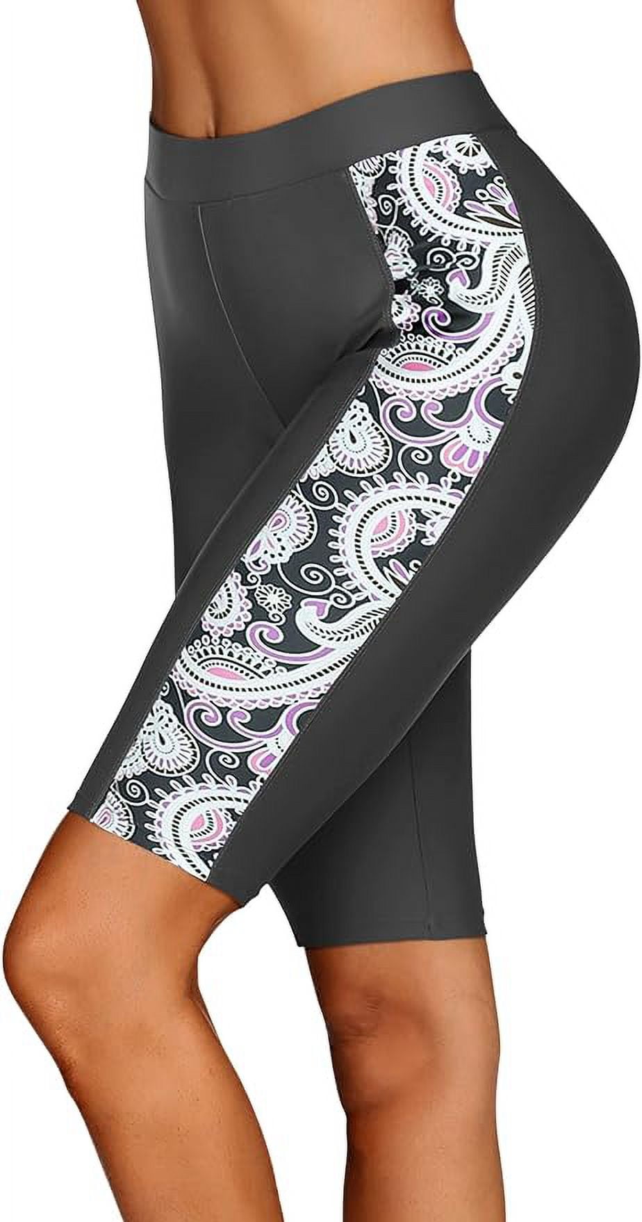 Ekouaer Women's Swim Capris UV Board Shorts Rash Guard Swimsuit Pants