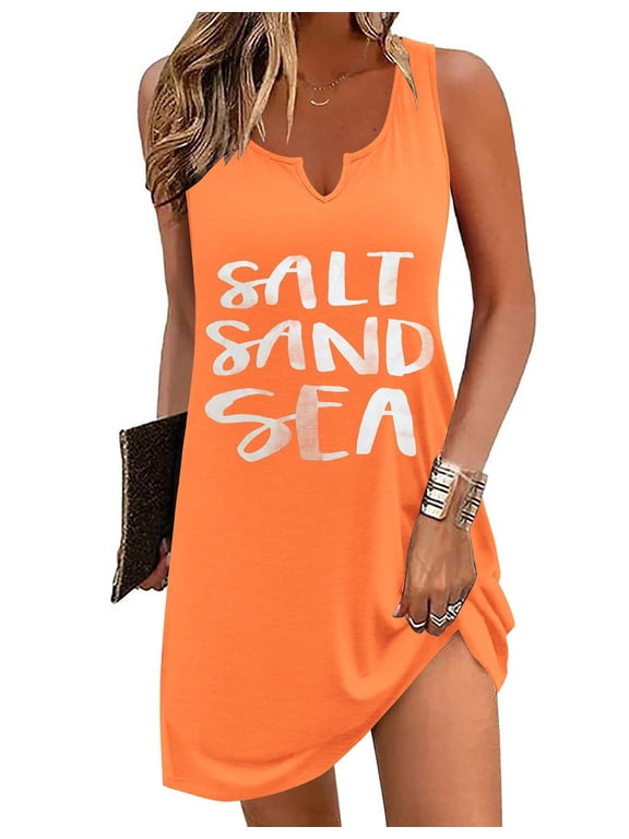 Women's Tank Nightgown V Neck Sleepshirts Soft Sleeveless Chemise Nightdress