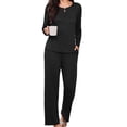 thumbnail image 1 of Ekouaer Womens 2 Piece Pajama Sets Long Sleeve Sleepwear Soft Lounge Sets with Pockets, 1 of 7
