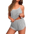 thumbnail image 1 of Ekouaer Womens Cami Pajama Sets Soft Shorts Lingerie Set Camisole 2 Piece Cami Shorts Pj Nightwear, 1 of 6