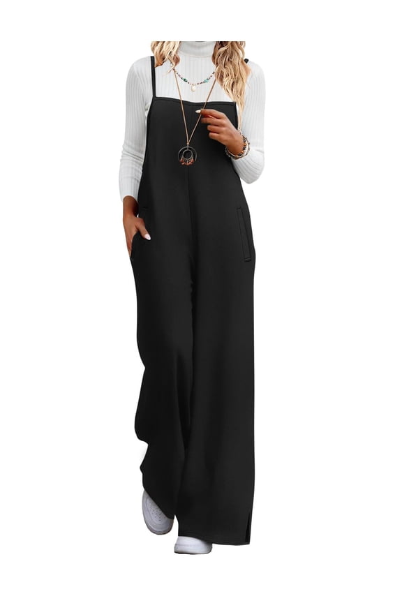 Womens Causal Sleeveless Jumpsuits Summer Boho Wide Leg Floral Rompers Pink Overalls with Pockets