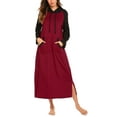 thumbnail image 1 of Ekouaer Ladies Modal Long Sleeve Sleepwear Casual Floor Length Night Dress, 1 of 6