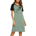 thumbnail image 1 of Ekouaer Womens Nightgown Short Sleeve Night Dress Printed Sleepwear Soft Sleep Shirt, 1 of 6