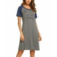 thumbnail image 1 of Ekouaer Womens Nightgown Short Sleeve Night Dress Printed Sleepwear Soft Sleep Shirt, 1 of 6