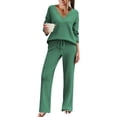 thumbnail image 1 of Ekouaer Womens Pajama Sets 2025 Fall Lounge Sweater Set Cute Fuzzy Fleece 2 Piece Long Sleeve Cozy Winter Pj Sweater Outfits, 1 of 6
