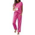 thumbnail image 1 of Ekouaer Womens Pajama Sets Cap Sleeve Sleepwear Tops and Long Pants Comfy Pjs 2 Piece Lounge Set with Pockets, 1 of 6