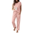 thumbnail image 1 of Ekouaer Womens Pajama Sets Cap Sleeve Sleepwear Tops and Long Pants Comfy Pjs 2 Piece Lounge Set with Pockets, 1 of 6