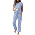 thumbnail image 1 of Ekouaer Womens Pajama Sets Cap Sleeve Sleepwear Tops and Long Pants Comfy Pjs 2 Piece Lounge Set with Pockets -, 1 of 6