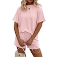 thumbnail image 1 of Ekouaer Womens Pajama Sets Short Sleeve Lounge Sets 2 Piece Pjs Tops and Shorts Outfits Matching Loungewear with Pockets, 1 of 6