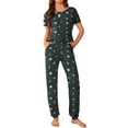 thumbnail image 1 of Ekouaer Womens Pajama Sets Short Sleeve Lounge Sets for Women Jogger Pajama Set 2 Piece Pj Sets, 1 of 6
