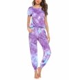 thumbnail image 1 of Ekouaer Womens Pajama Sets Short Sleeve Lounge Sets for Women Jogger Pajama Set 2 Piece Pj Sets, 1 of 6