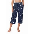 thumbnail image 1 of Ekouaer Womens Pajamas Pants Capri Pj Bottoms with Pockets Comfy Drawstring Printed Lounge Soft Sleep Pants, 1 of 5