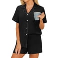 thumbnail image 1 of Ekouaer Womens Pajamas Set Button Down Pjs Lounge Sets Short Sleeve Sleepwear Soft Loungewear Nigthwear, 1 of 6