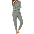 thumbnail image 1 of Ekouaer Womens Pajamas Set Long Sleeve Loungewear Soft Lounge Set Joggers with Pockets, 1 of 7