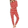 thumbnail image 1 of Ekouaer Womens Pajamas Set Long Sleeve Loungewear Soft Lounge Set Joggers with Pockets, 1 of 7