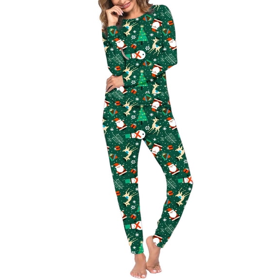 Ekouaer Womens Pajamas Set Long Sleeve Loungewear Soft Lounge Set Joggers with Pockets