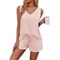 thumbnail image 1 of Ekouaer Womens Pajamas Set Soft Comfy Sleeveless Sleepwear Tank and Shorts Pj Set Summer 2 Piece Loungewear, 1 of 6